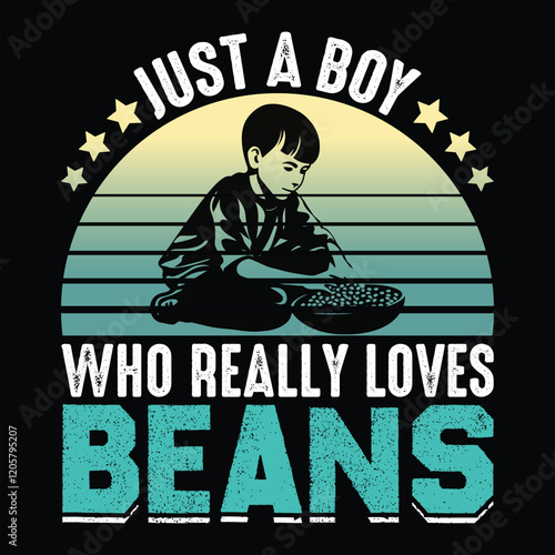 Just a boy who really loves beans