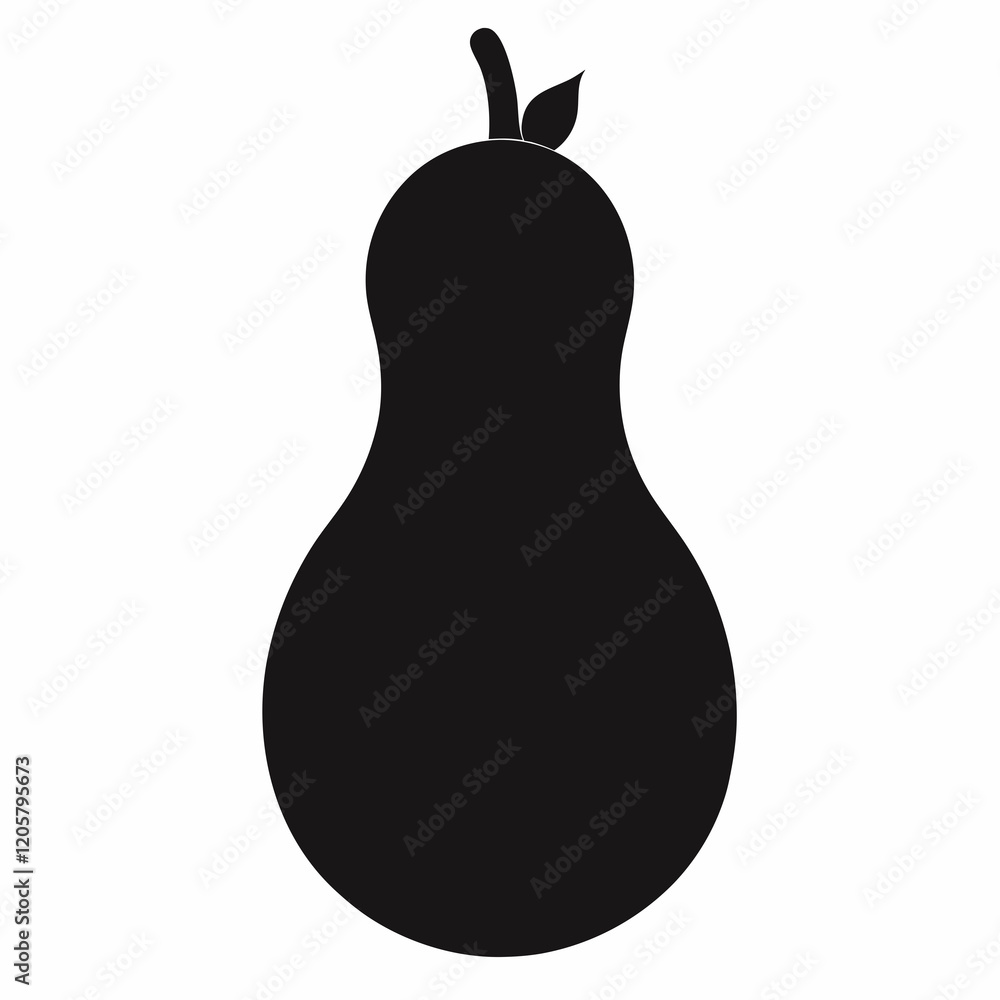 Butternut Squash Vector Clean Silhouette Design Butternut Squash Vector Clean Silhouette Design