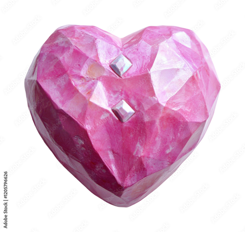 Artistic pink heart with diamond texture digital creative environment close-up view love concept Artistic pink heart with diamond texture digital creative environment close-up view love concept