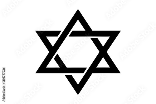 Simple Star of David Vector with Clean White Background-vector Illastration.