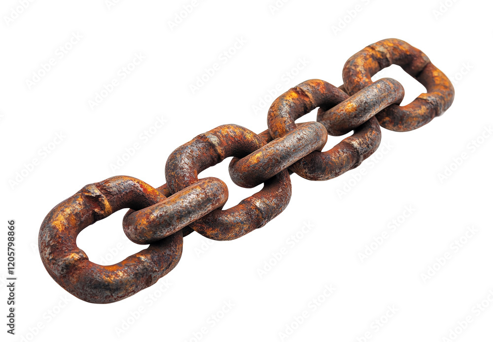 Rusty old steel chain industrial object studio setting close-up view textured design Rusty old steel chain industrial object studio setting close-up view textured design