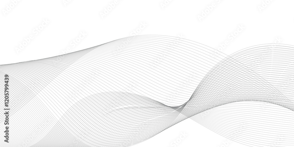 Abstract wavy lines on transparent background with grey smooth element swoosh speed wave modern stream background. Abstract business wave curve lines background. Abstract wavy lines on transparent background with grey smooth element swoosh speed wave modern stream background. Abstract business wave curve lines background.