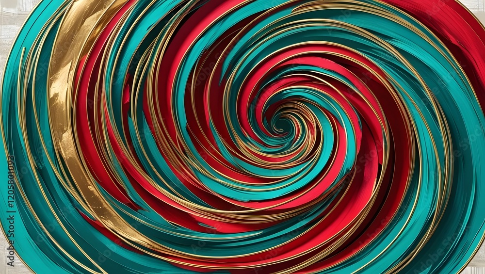 Gold Teal and Red Swirl Abstract Art Design Pattern Background Gold Teal and Red Swirl Abstract Art Design Pattern Background