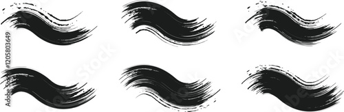 black brush strock set 