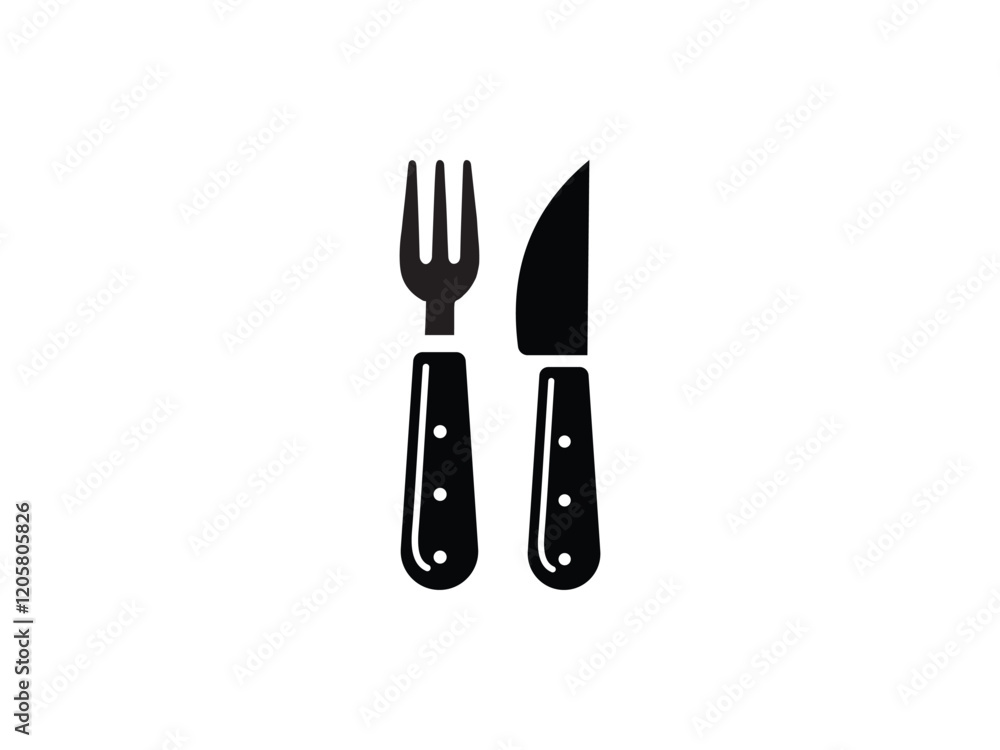 Naklejka premium fork and knife icons