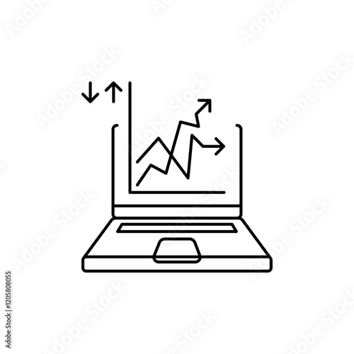 Outline Line Chart Icons show price trends over time.