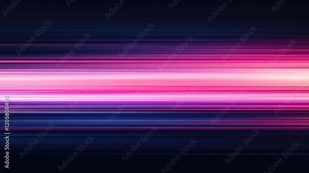 Abstract pink and blue horizontal light streaks on black background. Abstract pink and blue horizontal light streaks on black background.