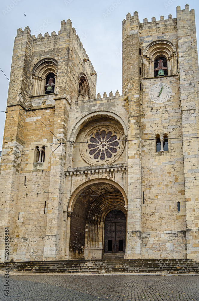 Facade of the Lisbon Cathedral, Portugal Facade of the Lisbon Cathedral, Portugal