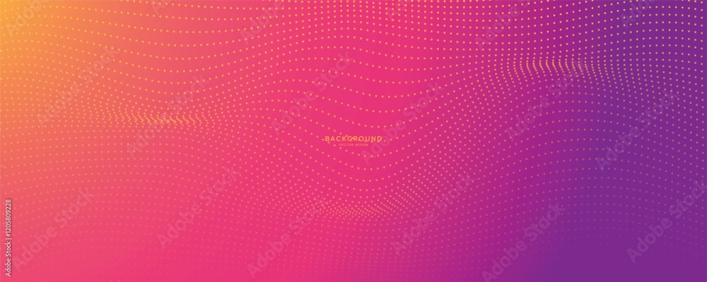 Obraz premium Abstract dotted wave background illustration vector design