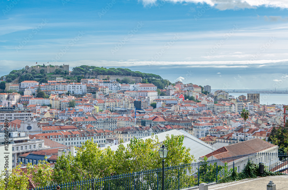 View of Lisbon, Portugal, from a scenic spot View of Lisbon, Portugal, from a scenic spot