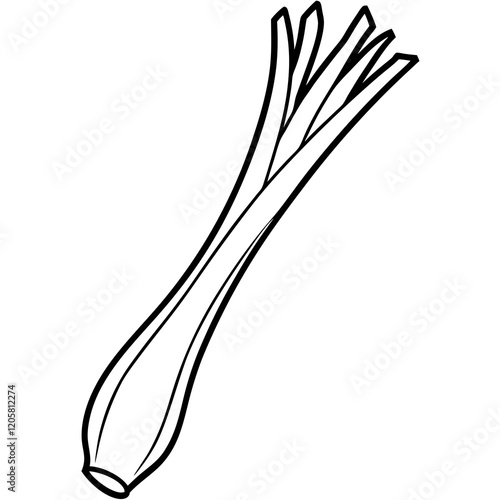 Linear Leek Illustration Design