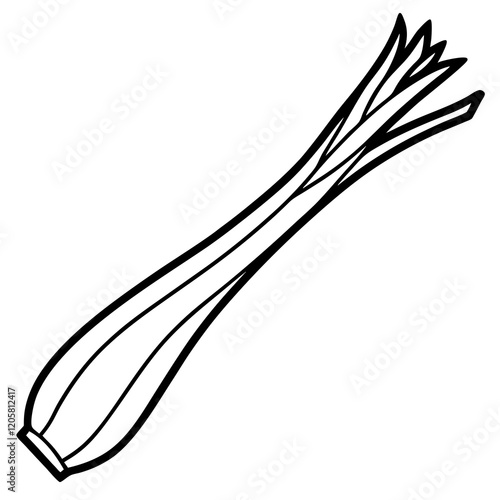 Linear Leek Illustration Design