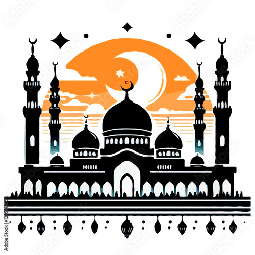 taj mahal vector illustration