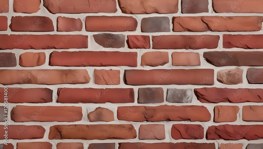 Obraz premium Rustic Red Brick Wall Texture Construction Material Architectural Detail