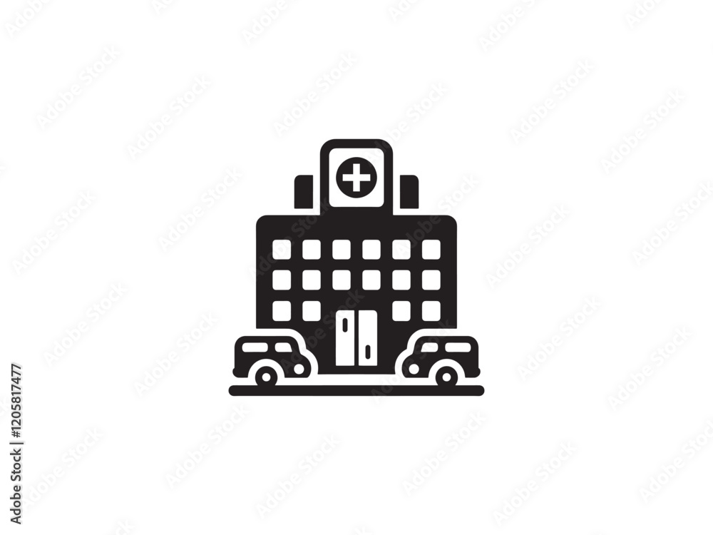 High-Quality Hospital Vector Illustration Iconj High-Quality Hospital Vector Illustration Iconj