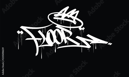 FLOOR graffiti tag style design photo