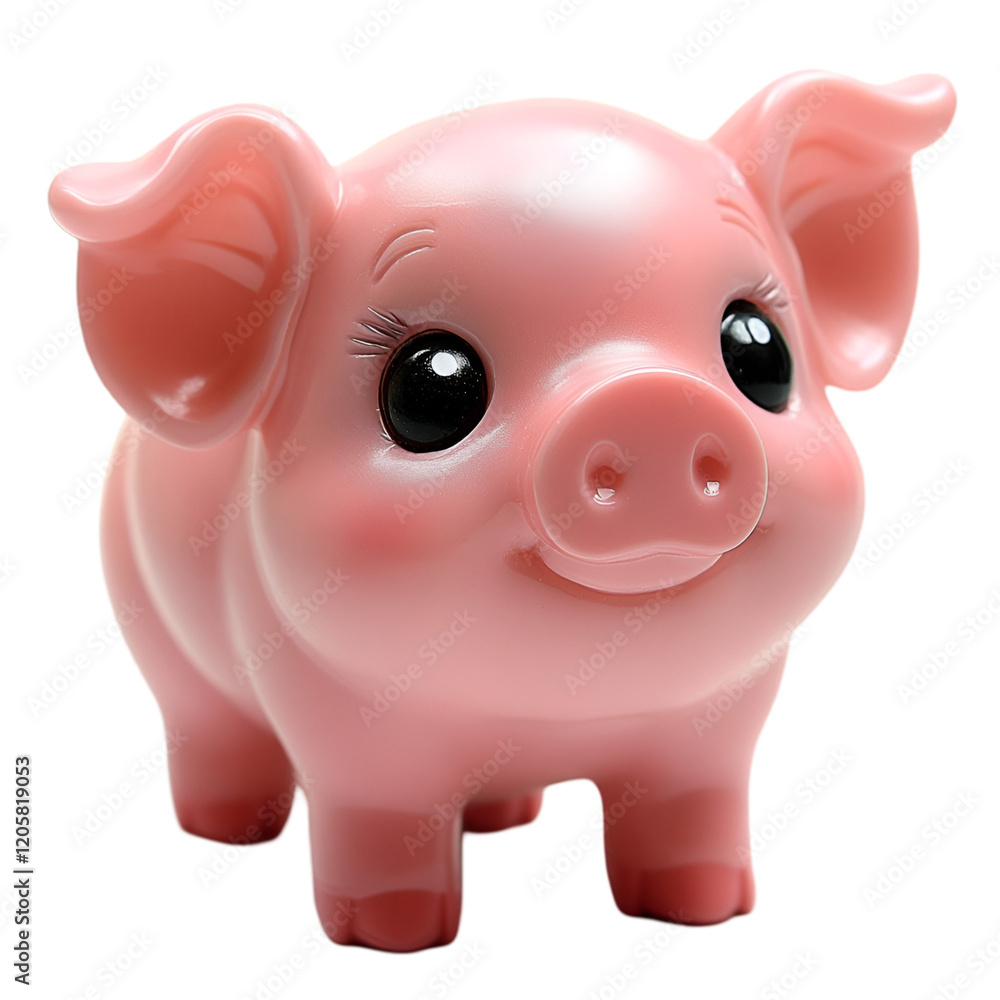 pig 3D with a funny face isolate pig 3D with a funny face isolate