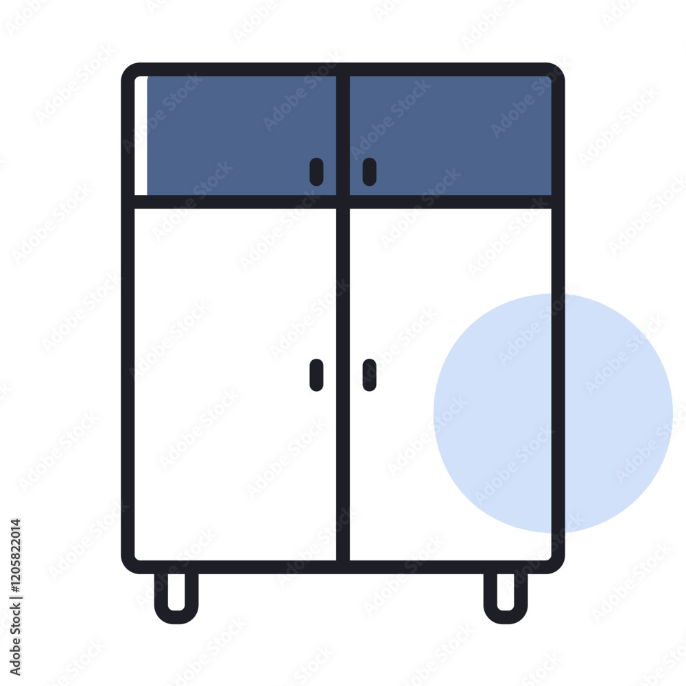 Cupboard vector icon. Furniture sign Cupboard vector icon. Furniture sign