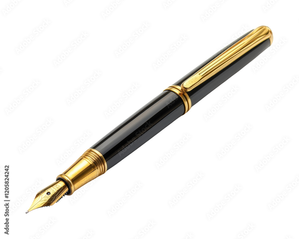 Elegant fountain pen top view png minimalist design professional aesthetic Elegant fountain pen top view png minimalist design professional aesthetic