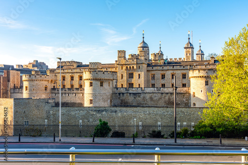 Fototapeta Tower of London architecture in spring, UK