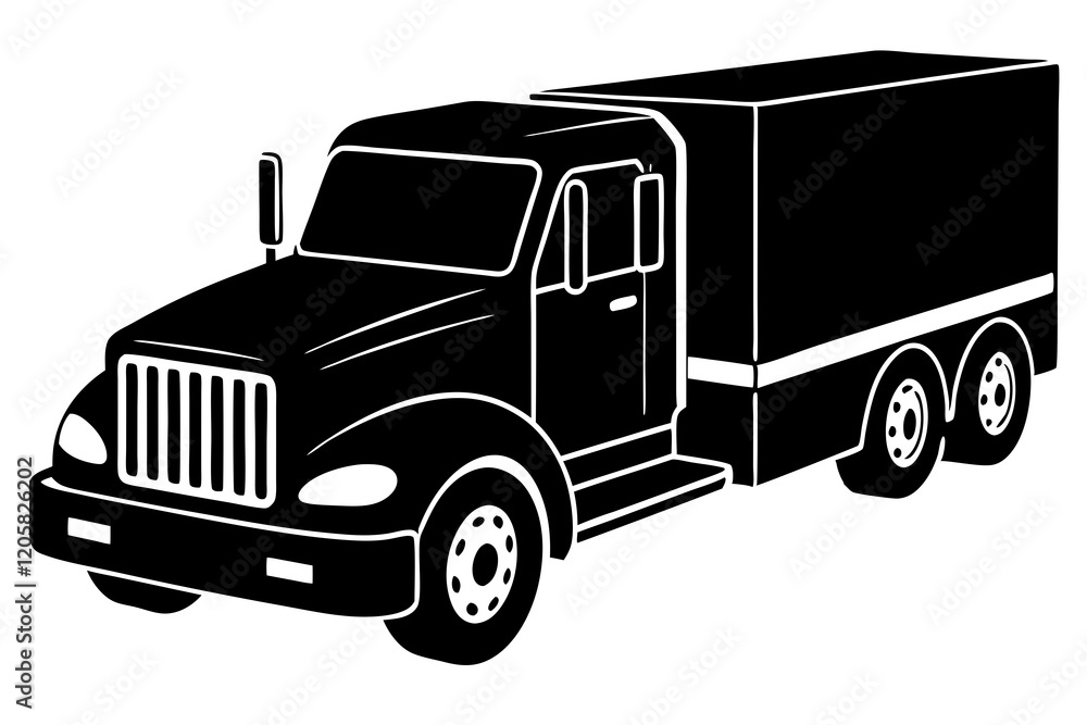 Vehicle Truck Isolated on Plain White Background-vector Illastration. Vehicle Truck Isolated on Plain White Background-vector Illastration.