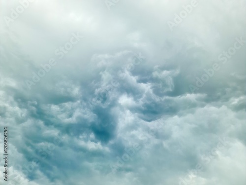 Dark clouds churn in the sky heralding an impending thunderstorm. photo