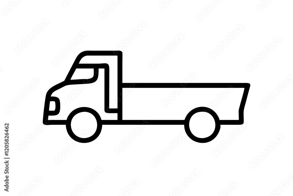 Vehicle Truck Isolated on Plain White Background-vector Illastration. Vehicle Truck Isolated on Plain White Background-vector Illastration.