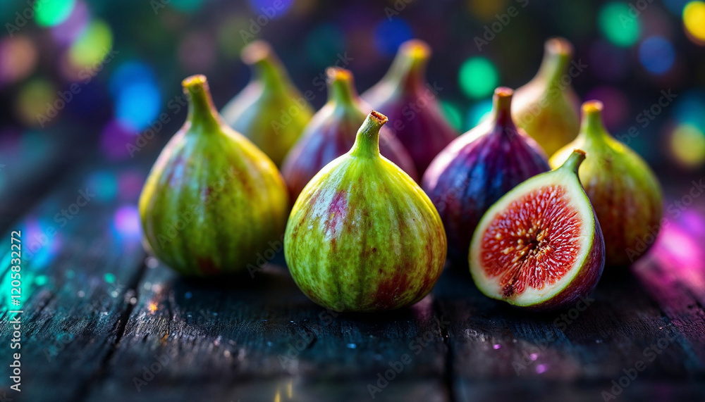 figs on a wooden background