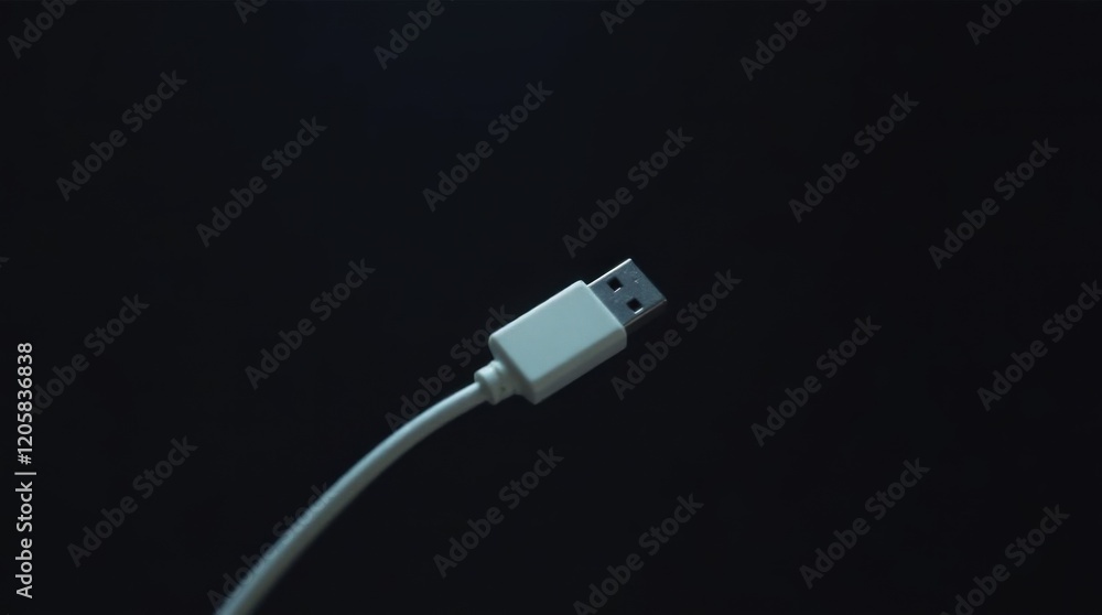 Fototapeta premium USB Cable in the Dark