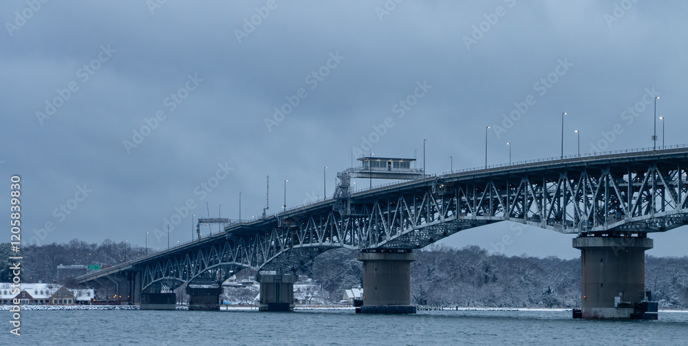 Naklejka premium bridge over the river