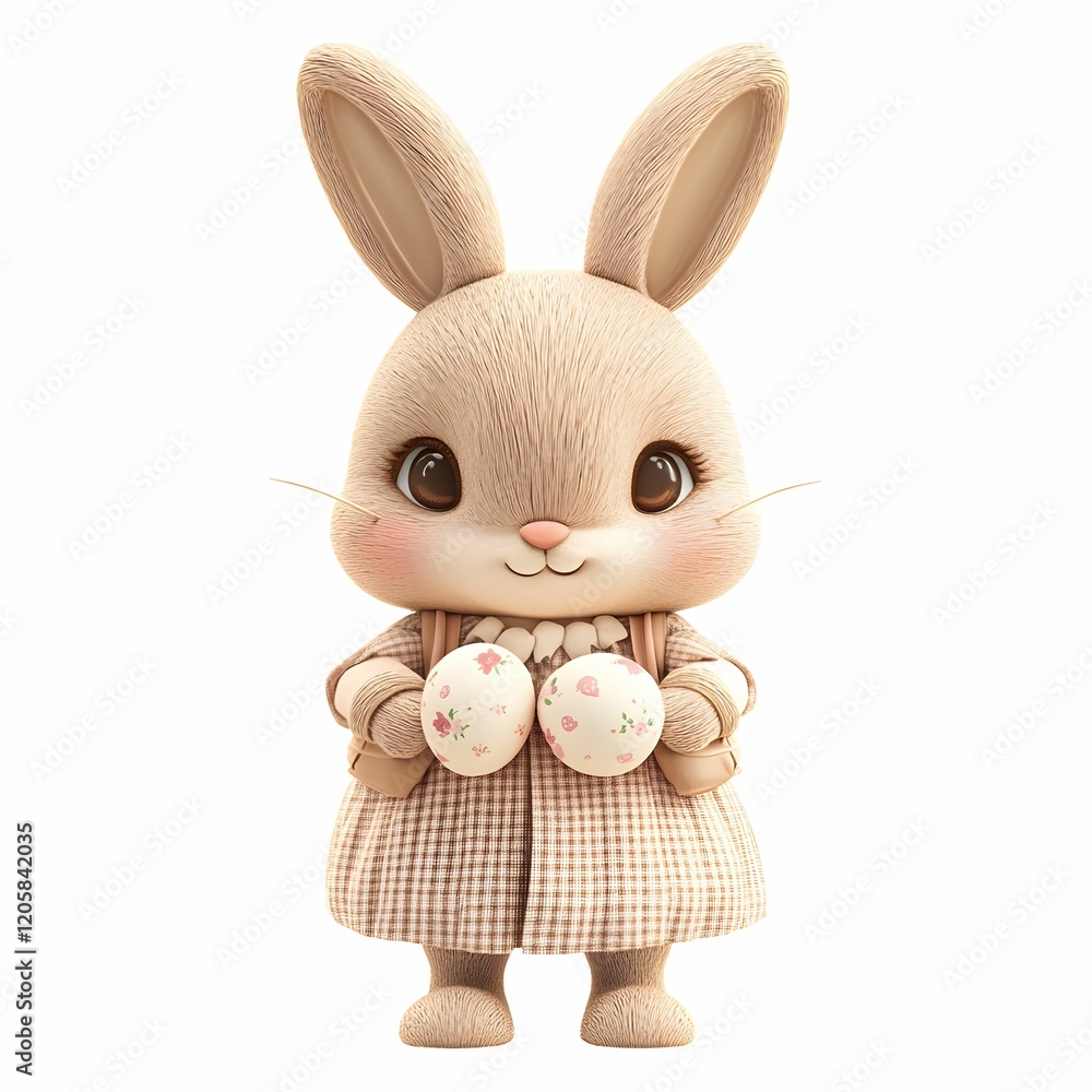 Obraz premium Adorable 3d easer bunny clipart
