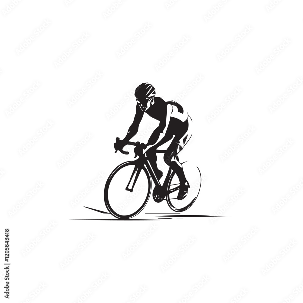 Fototapeta premium silhouette of a cyclist