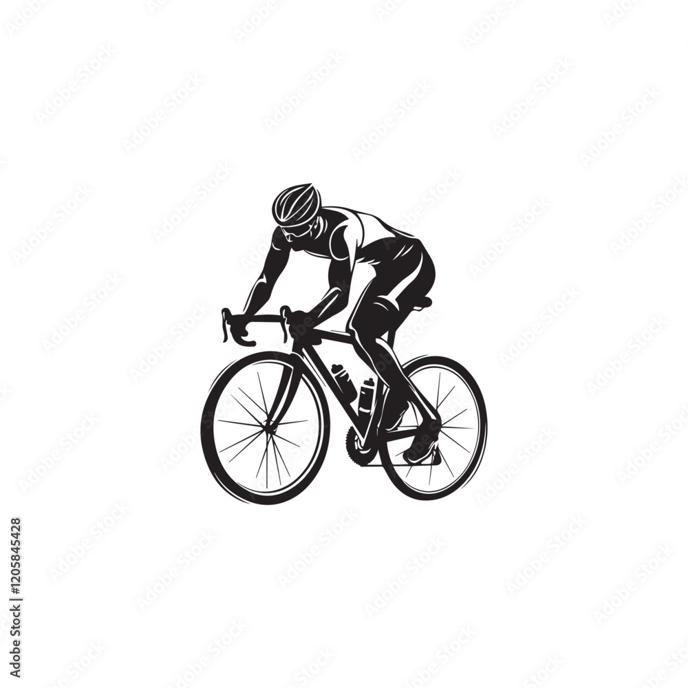 Obraz premium silhouette of a cyclist