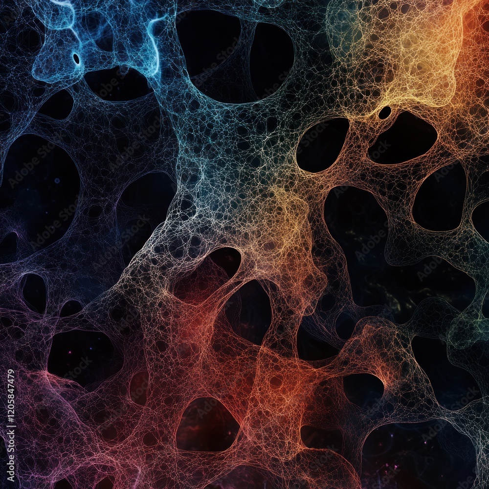 Cosmic Nebula Network Abstract art, space background, digital design Cosmic Nebula Network Abstract art, space background, digital design