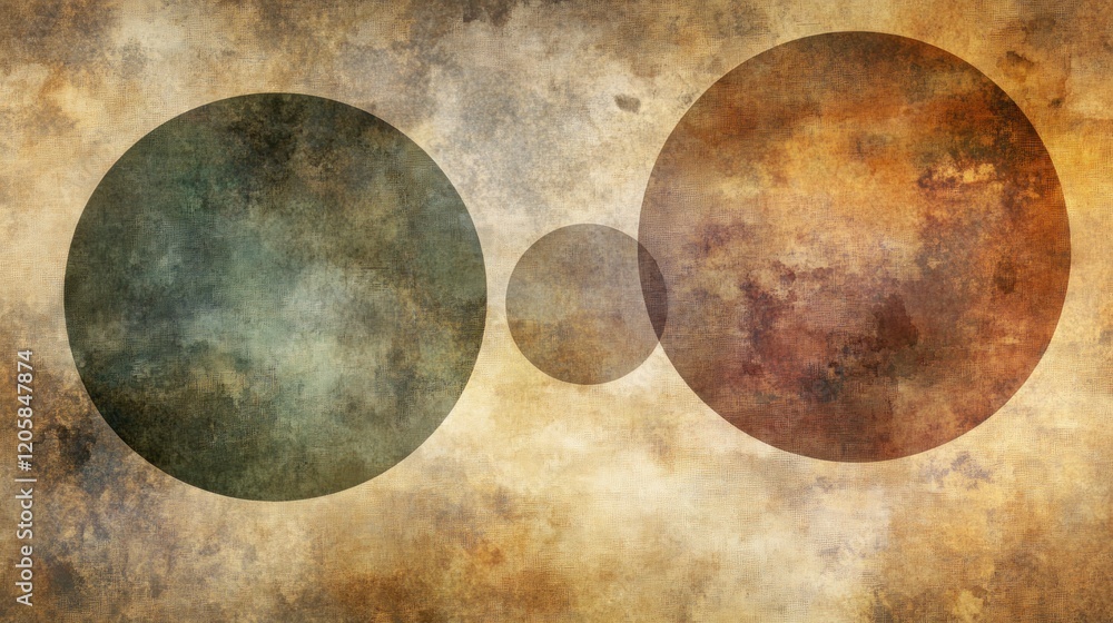 Abstract grunge planets cosmic textured background design Abstract grunge planets cosmic textured background design