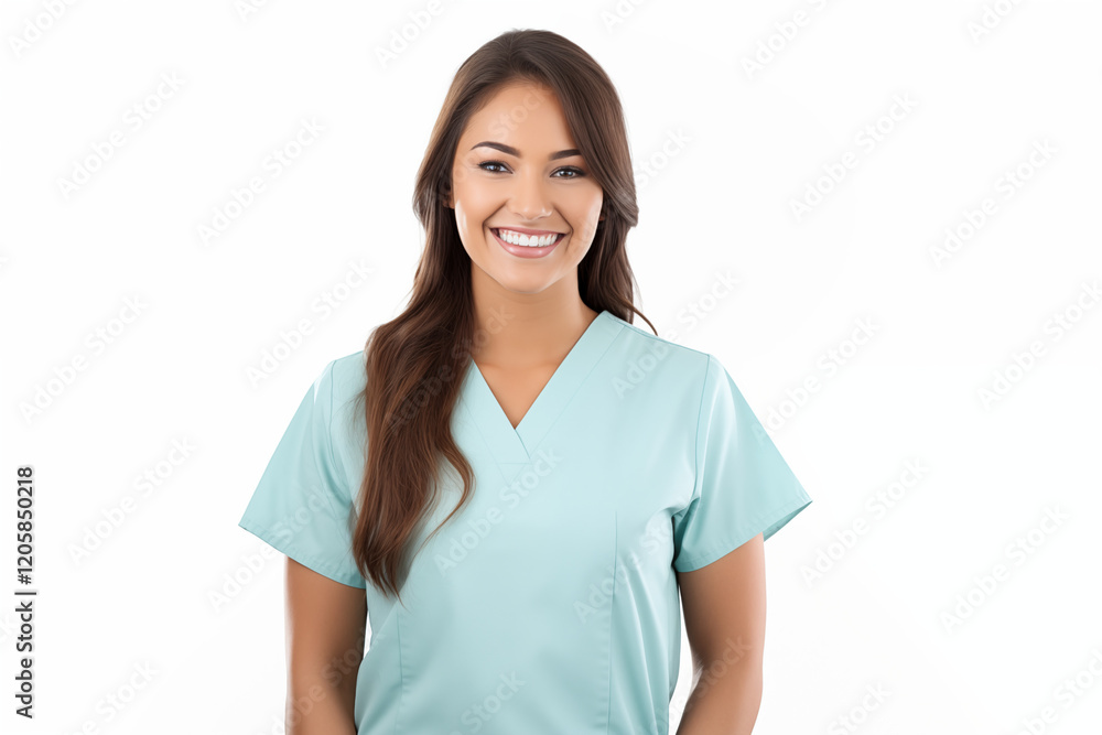Smiling White Nurse in Professional Uniform with Stethoscope, Friendly and Caring Healthcare Worker, white Background, Perfect for Medical, Healthcare, and Wellness Themes Smiling White Nurse in Professional Uniform with Stethoscope, Friendly and Caring Healthcare Worker, white Background, Perfect for Medical, Healthcare, and Wellness Themes