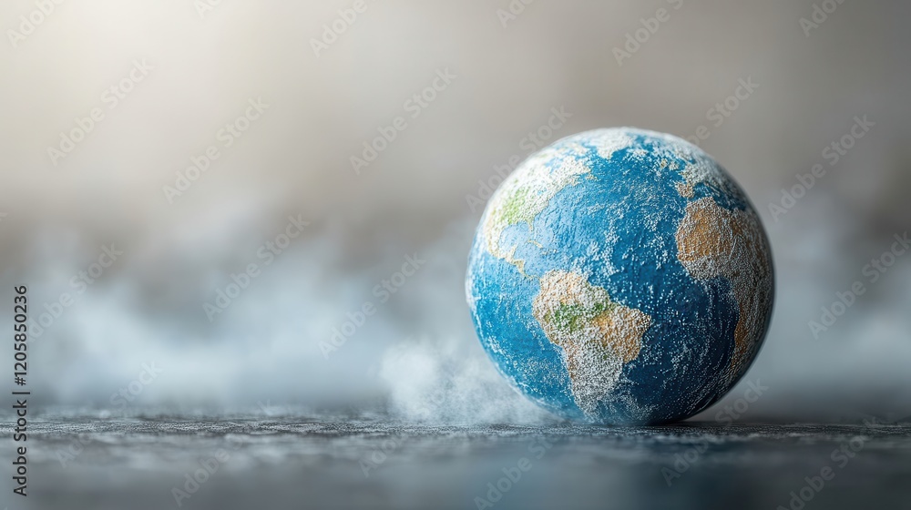 Globe Surrounded by Air Pollution Representing Health Issues Globe Surrounded by Air Pollution Representing Health Issues