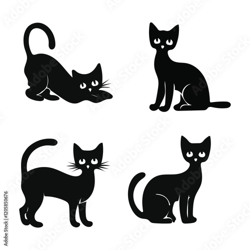 Cat vector illustration, cat vector, Illustrations 