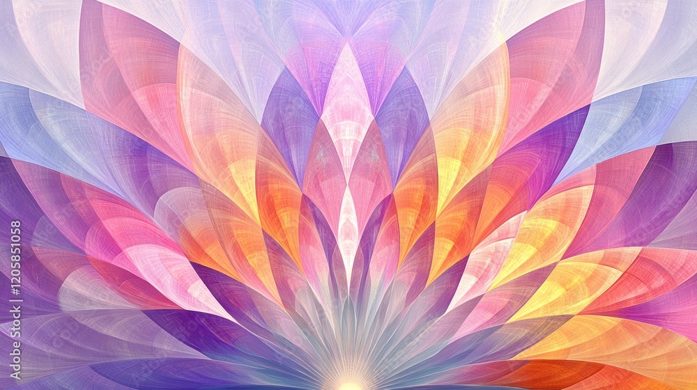 Obraz premium Abstract colorful flower fractal art background