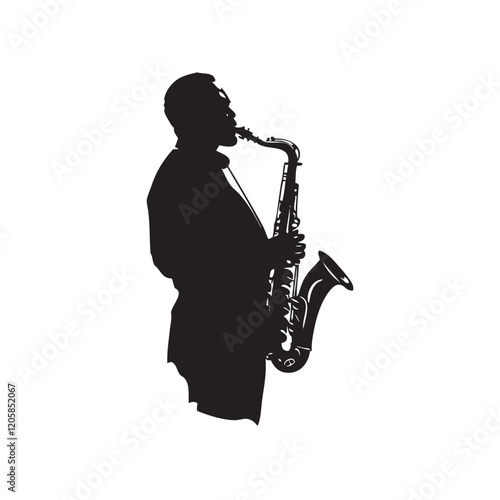 saxophone player silhouette