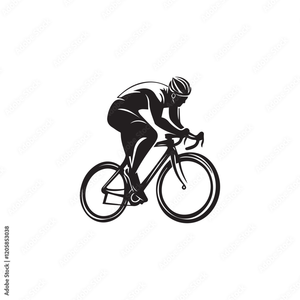 Fototapeta premium silhouette of a cyclist