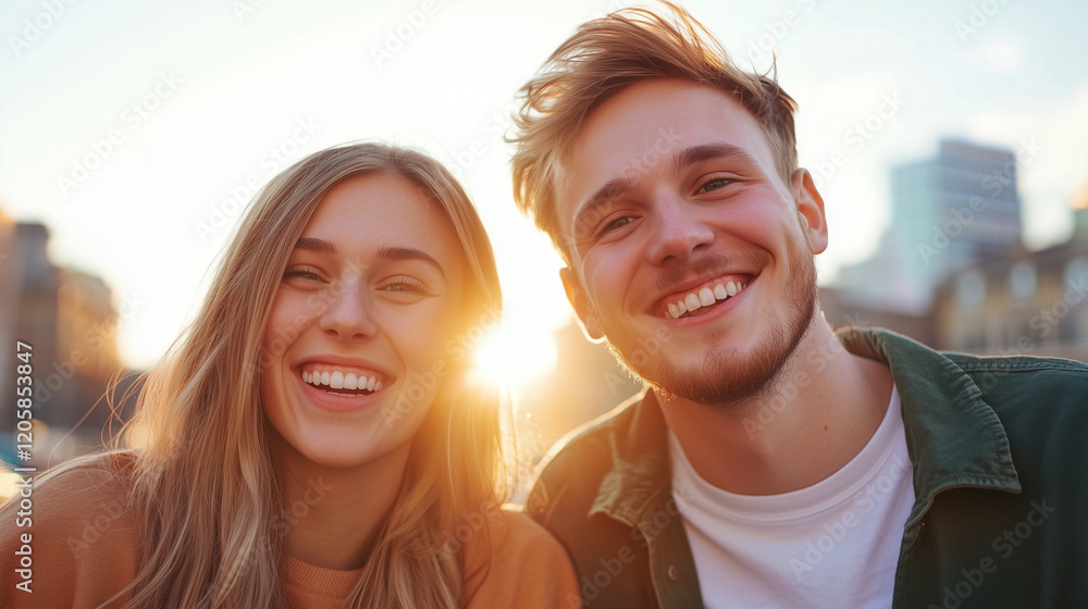 Young couple in love having fun in the city Young couple in love having fun in the city