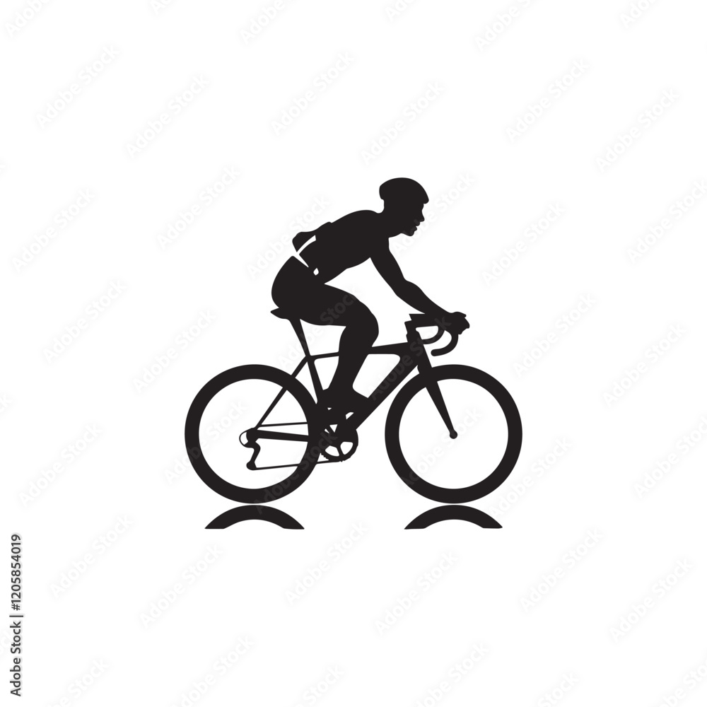 Fototapeta premium silhouette of a cyclist