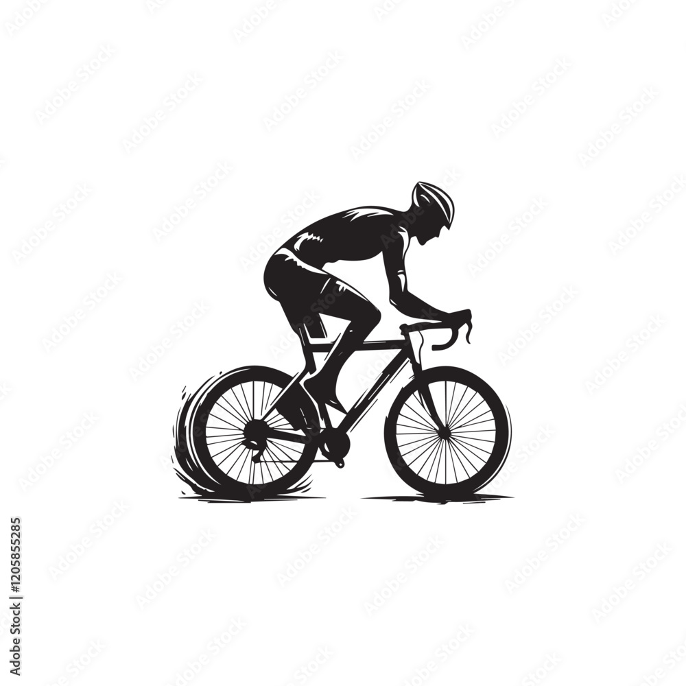 Obraz premium silhouette of a cyclist