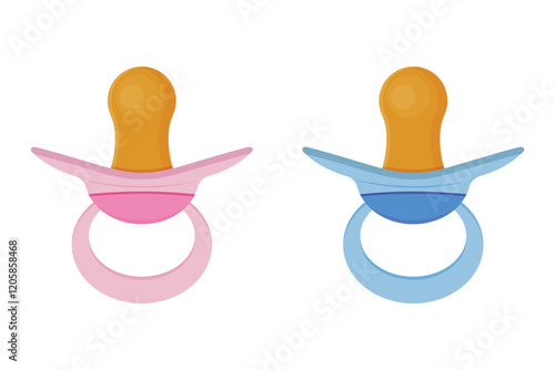Newborn baby pacifier set for girls and boys.