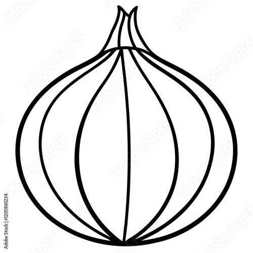 Single Line Onion Art Vector Design