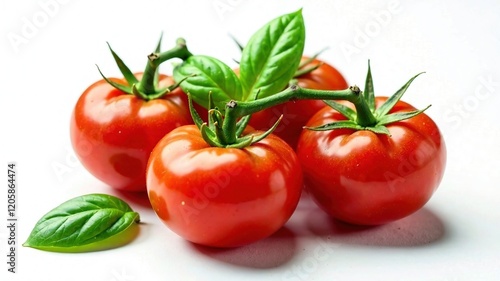 Fresh Tomatoes and Basil, High-Quality Food Photography
