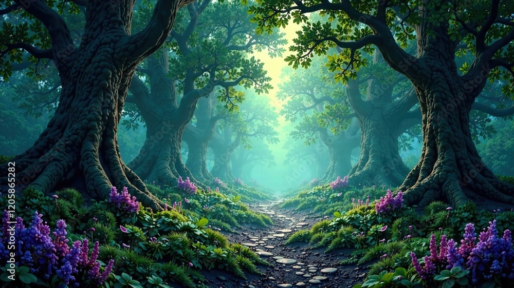 Fototapeta premium Enchanted Forest Dreamscape - Mystical Ambiance