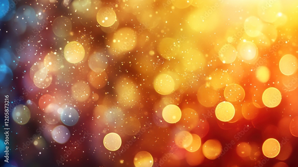 Festive golden bokeh lights, celebratory background, holiday design Festive golden bokeh lights, celebratory background, holiday design