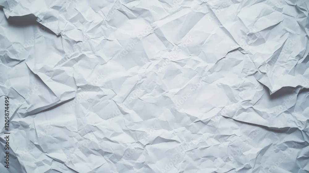 Obraz premium Crumpled white paper texture background design